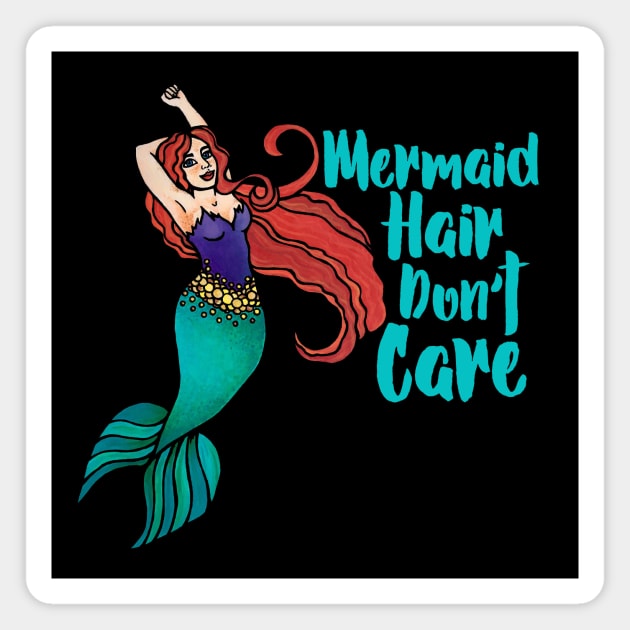 Mermaid Hair Don't Care Magnet by bubbsnugg